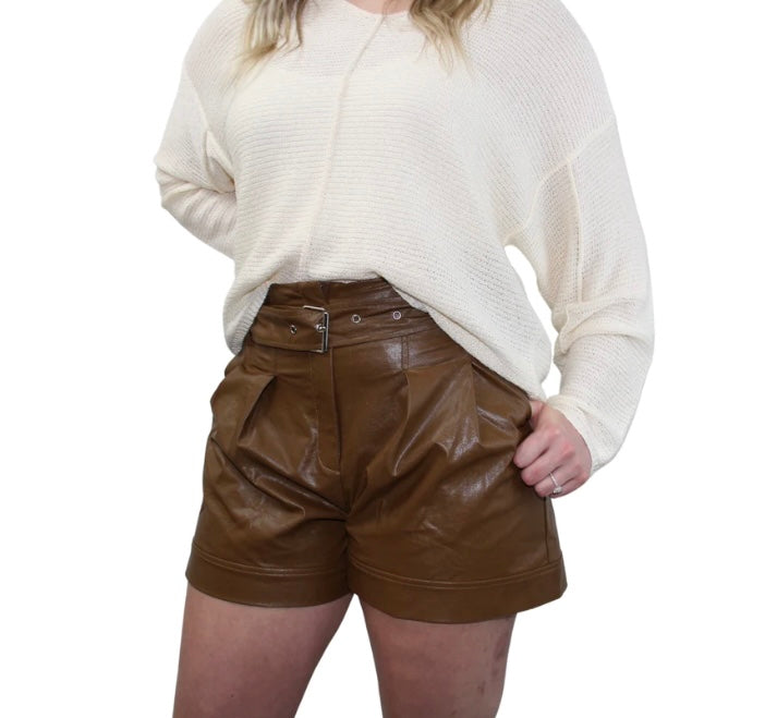 The Hillary Vegan Leather Short