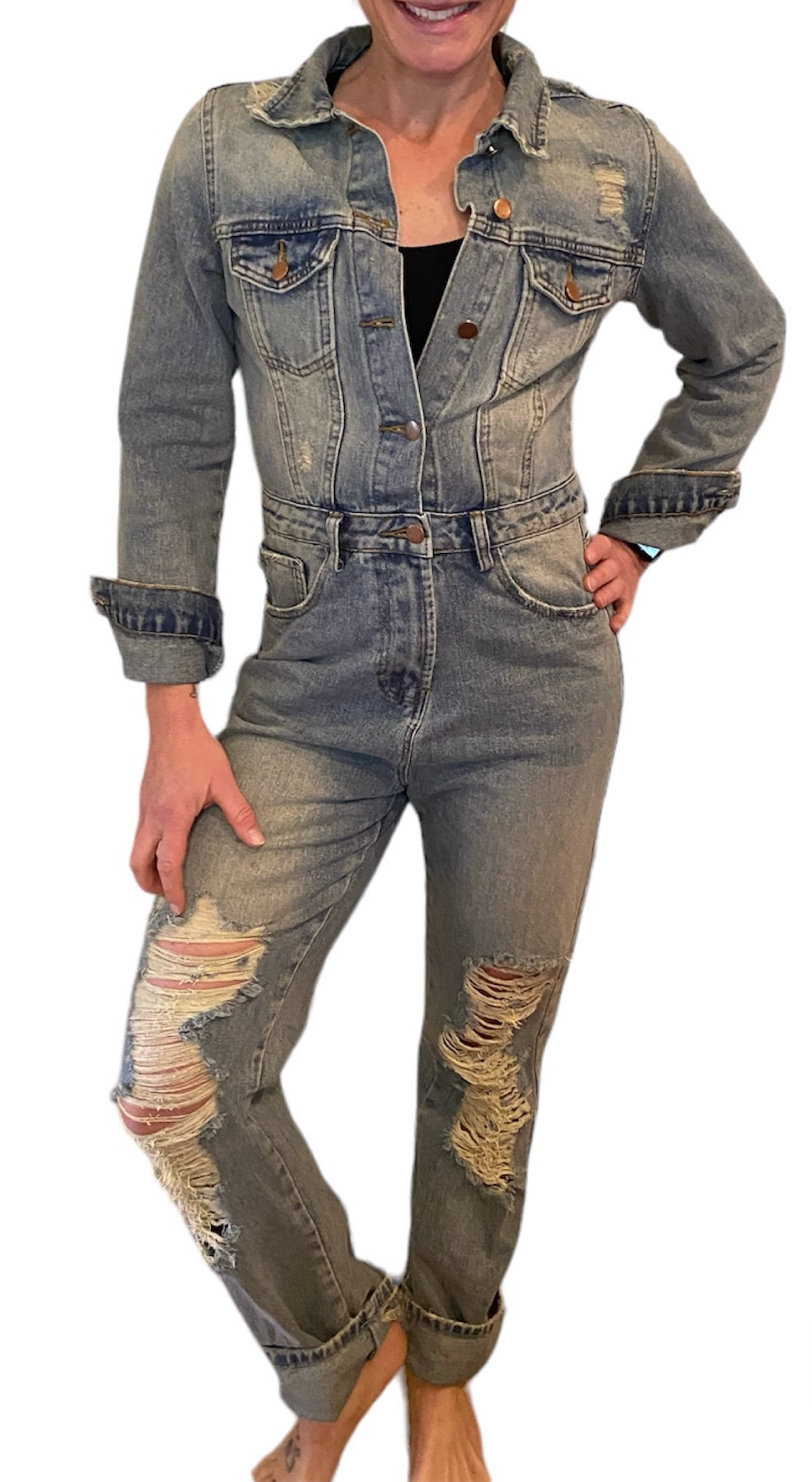 The Presley Denim Jumpsuit