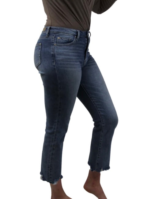 The Jaton High Rise Stretch Denim Crop