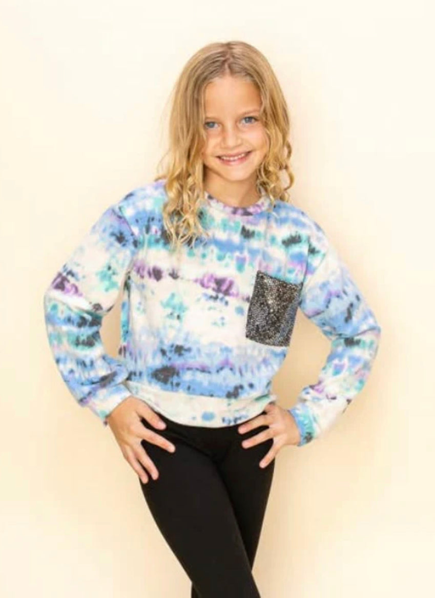 Little girl discount tie dye sweatshirt