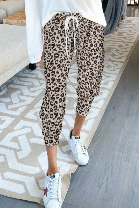 The Alexa Cheetah Print Drawstring Jogger